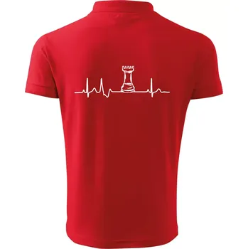 Pánská košile EKG Šachové figurky - Věž - Polokošile pánská Pique Polo 203 - 2XL ( Červená )