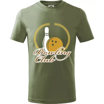 Bowling cup věnec - Tričko dětské bavlněné - 122 cm/6 let ( Khaki )