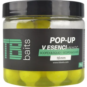 Krmivo pro hospodářské zvíře TB Baits Plovoucí Boilie Pop-Up Yellow Scopex Squid + NHDC 65 g 16 mm TB Baits Plovoucí Boilie Pop-Up Yellow Scopex Squid + NHDC 65 g 16 mm