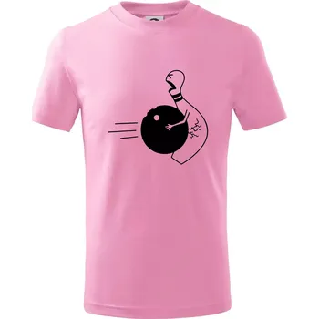 Chlapecké tričko Koule vs kuželka - Tričko dětské bavlněné - 104-110cm / 3-4 roky ( Růžová )