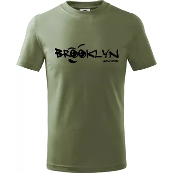 Chlapecké tričko Brooklyn úsměv - Tričko dětské bavlněné - 104-110cm / 3-4 roky ( Khaki )
