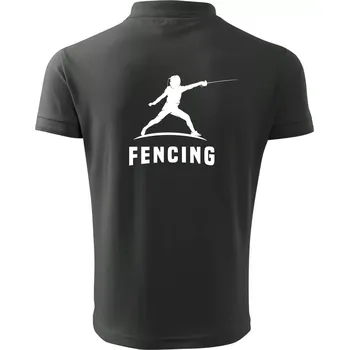 Pánská košile Fencing (šerm) - postava - Polokošile pánská Pique Polo 203 - XL ( Tmavá břidlice (šedá se zeleným nádechem) )
