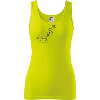 Dámské tričko Žárovka vesmír - Dámské tílko - M ( Limetková )