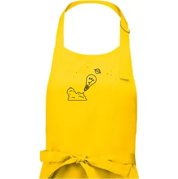 Kuchyňská zástěra Žárovka vesmír - Pánská zástěra na vaření - Univerzální velikost ( Žlutá )