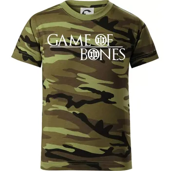 Chlapecké oblečení Game of bones - Dětské maskáčové triko - 122 cm/6 let ( Zelený maskáč )