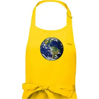 Kuchyňská zástěra Planeta Země - Dámská zástěra na vaření - Univerzální velikost ( Žlutá )