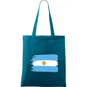 Argentina vlajka kreslená štětkou - Taška bavlněná - 42 x 38 cm ( Petrolejová )