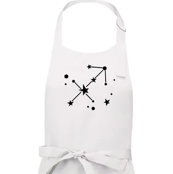 Kuchyňská zástěra Souhvězdí - Sagittarius - Střelec - Pánská zástěra na vaření - Univerzální velikost ( Bílá )