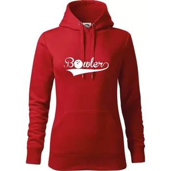 Dámská mikina Bowler - Mikina dámská Cape s kapucí - XS ( Červená )