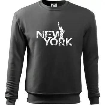 Pánská mikina New York retro - Mikina Essential dětská - 146 cm/10 let ( Tmavá břidlice (šedá se zeleným nádechem) )