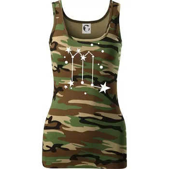 Dámské tričko Souhvězdí - Scorpio - Štír - Dámské Maskáčové tílko - XS ( Hnědý maskáč )