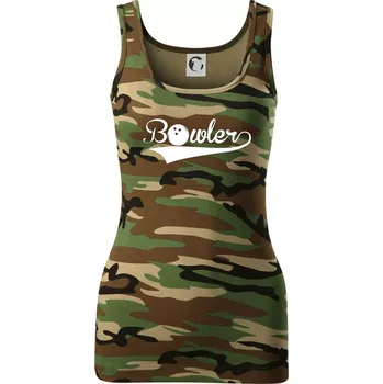 Dámské tričko Bowler - Dámské Maskáčové tílko - XS ( Hnědý maskáč )