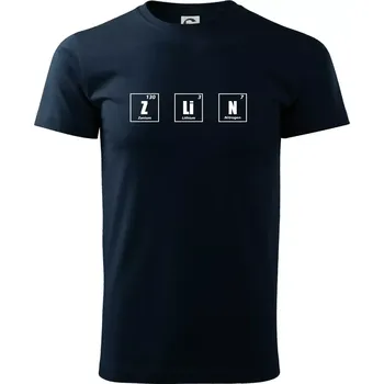 Periodická tabulka Zlín - Triko extra velké (5-8XL) - 8XL ( Námořní modrá (velmi tmavá - téměř černá) )