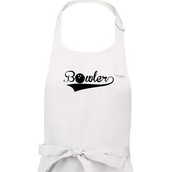 Kuchyňská zástěra Bowler - Pánská zástěra na vaření - Univerzální velikost ( Bílá )