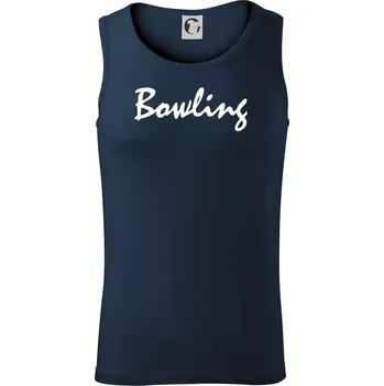 Bowling nápis psací - Tílko pánské Core - 2XL ( Námořní modrá (velmi tmavá - téměř černá) )