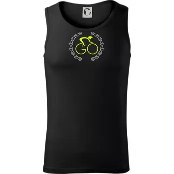 GO cyklista (fluo potisk) - Tílko pánské Core - 2XL ( Černá )