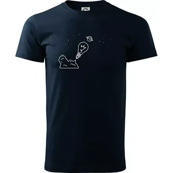 Pánské tričko Žárovka vesmír - Triko extra velké (5-8XL) - 7XL ( Námořní modrá (velmi tmavá - téměř černá) )