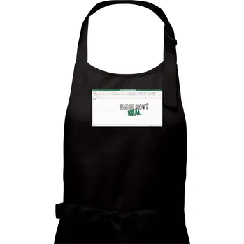 Kuchyňská zástěra Tabulkový král - Pánská zástěra na vaření - Univerzální velikost ( Černá )