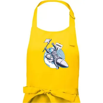 Kuchyňská zástěra Brno penis raketa - Dámská zástěra na vaření - Univerzální velikost ( Žlutá )