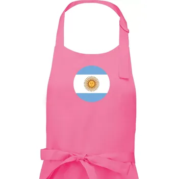 Kuchyňská zástěra Argentina vlajka kulatá - Pánská zástěra na vaření - Univerzální velikost ( Růžová )