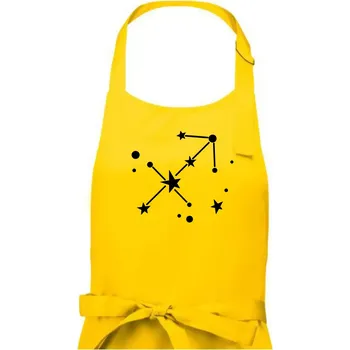 Kuchyňská zástěra Souhvězdí - Sagittarius - Střelec - Dámská zástěra na vaření - Univerzální velikost ( Žlutá )