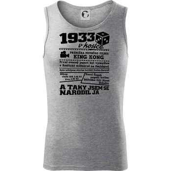 1933 v kostce - Tílko pánské Core - 2XL ( Tmavě šedý melír )