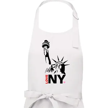 Kuchyňská zástěra Socha svobody velká - Pánská zástěra na vaření - Univerzální velikost ( Bílá )