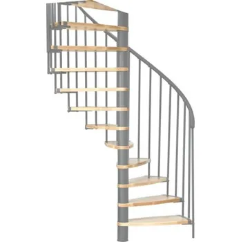 Schodiště Točité schodiště Damaris šedý buk, výška patra 329 cm