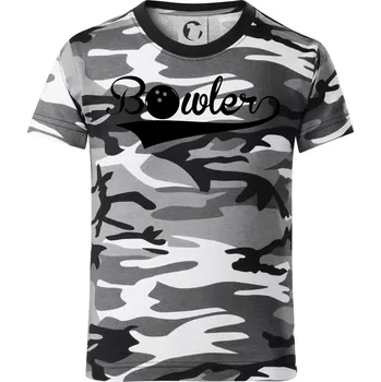 Chlapecké tričko Bowler - Dětské maskáčové triko - 122 cm/6 let ( Šedý maskáč )