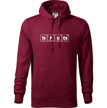 Pánská mikina Periodická tabulka Teplice - Mikina pánská Cape s kapucí - 5XL ( Garnet )