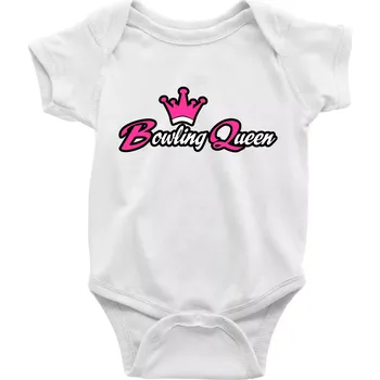 Kojenecký body Bowling queen - Body kojenecké s krátkým rukávem - Krátký r. 12-18 měs ( Bílá )