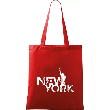 Nákupní taška New York retro - Taška bavlněná - 42 x 38 cm ( Červená )
