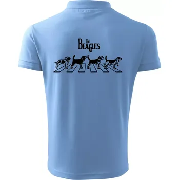 Pánská košile The Beagles - Polokošile pánská Pique Polo 203 - 5XL ( Pyžamově modrá )