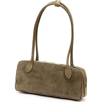 Kabelka Taupe kožená broušená kabelka přes rameno