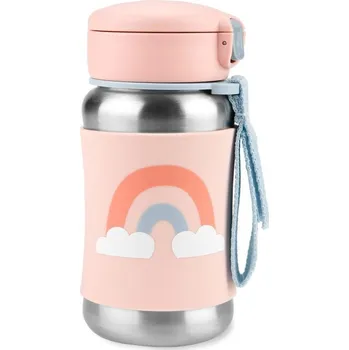 Kojenecká láhev SKIPHOP SKIP HOP Spark Style Láhev s brčkem na vodu nerez Duha 12m+