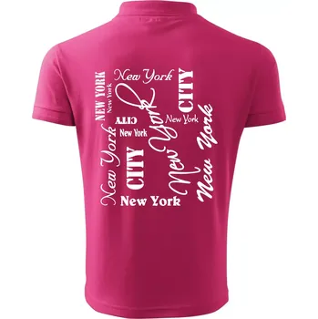 Pánská košile New York City font - Polokošile pánská Pique Polo 203 - 2XL ( Purpurová )