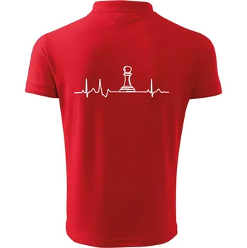Pánská košile EKG Šachové figurky - Pěšec - Polokošile pánská Pique Polo 203 - 2XL ( Červená )