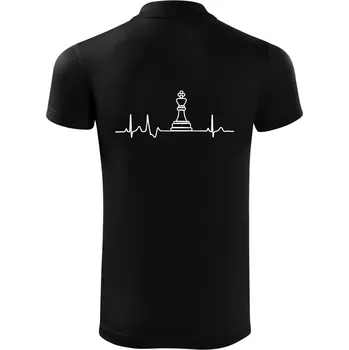 Pánská košile EKG Šachové figurky - Král - Polokošile Victory sportovní (dresovina) - M ( Černá )