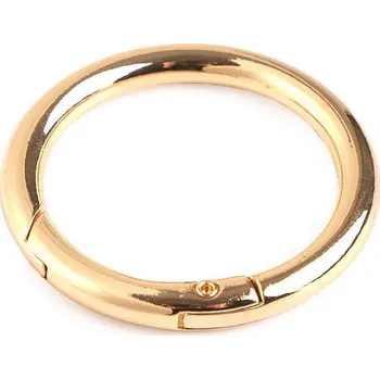 Karabina kulatá na kabelky / kroužek na klíče Ø32 mm, barva 3 zlatá klasik