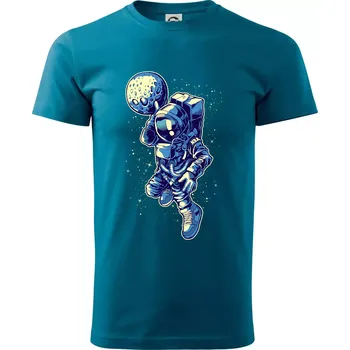 Astro basketbalista - Klasické pánské triko vyšší gramáže - XS ( Petrolejová )