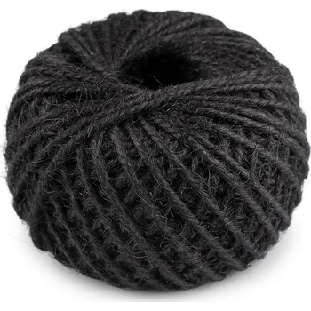 Obalový materiál Jutový provázek Ø2 mm, barva 3 černá