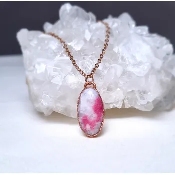 Přívěsek Tugtupit magický drahokam z Grónska - přívěsek/náhrdelník AUTORSKÁ TVORBA ŠPERKŮ Z MINERÁLŮ