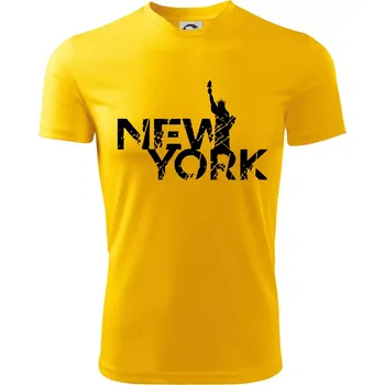 Chlapecké tričko New York retro - Dětské triko sportovní (dresovina) - 122 cm/6 let ( Žlutá )