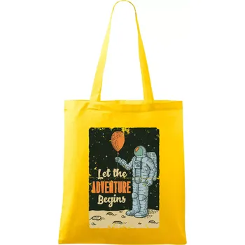 Nákupní taška Astronaut balón - Taška bavlněná - 42 x 38 cm ( Žlutá )