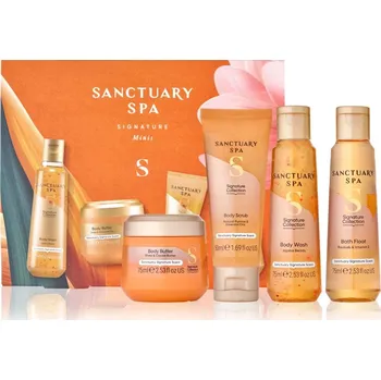 Tělový krém Sanctuary Spa Signature Sanctuary Spa Signature Collection osvěžující sprchový gel 75 ml + Sanctuary Spa Signature Collection vyživující tělové máslo 75 ml + Sanctuary Spa Signature Collection gelový peeling s vyhlazujícím efektem 50 ml + Sanctuary Spa Si
