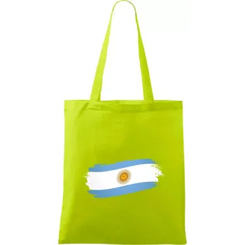 Argentina vlajka okousaná - Taška bavlněná - 42 x 38 cm ( Limetková )