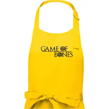 Kuchyňská zástěra Game of bones - Dámská zástěra na vaření - Univerzální velikost ( Žlutá )