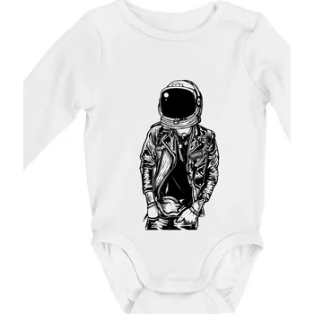 Kojenecký body Astronaut Punkster - Body kojenecké s dlouhým rukávem - Dlouhý r. do 3 měs ( Bílá )