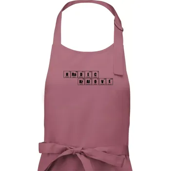 Kuchyňská zástěra Periodická tabulka Hradec Králové - Dámská zástěra na vaření - Univerzální velikost ( Starorůžová )