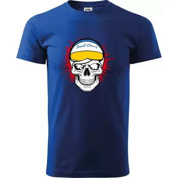 Pánské tričko Beach volejbal lebka - Triko extra velké (5-8XL) - 6XL ( Královská modrá )